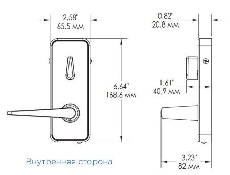 Электронный замок dormakaba Saflok Saffire LX (S000-EEBB-EE0BB-D8F)