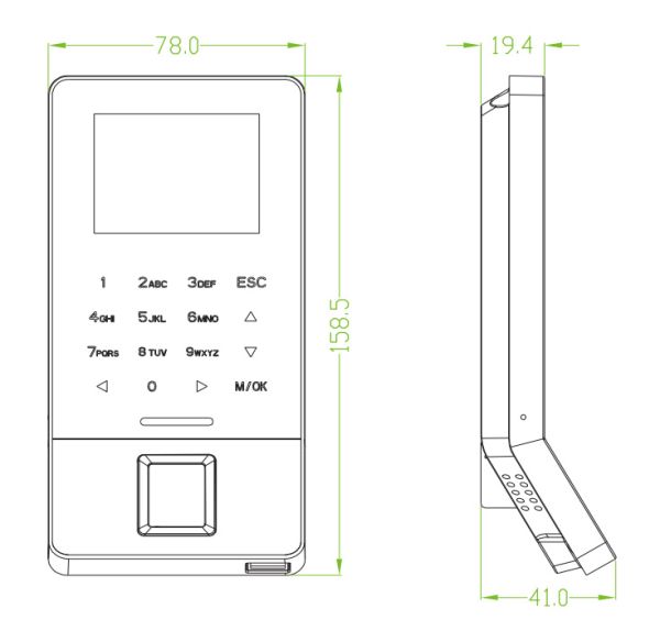 Биометрический терминал ZKTeco F22 (IC+ADMS) со считывателем отпечатка и карт MIFARE