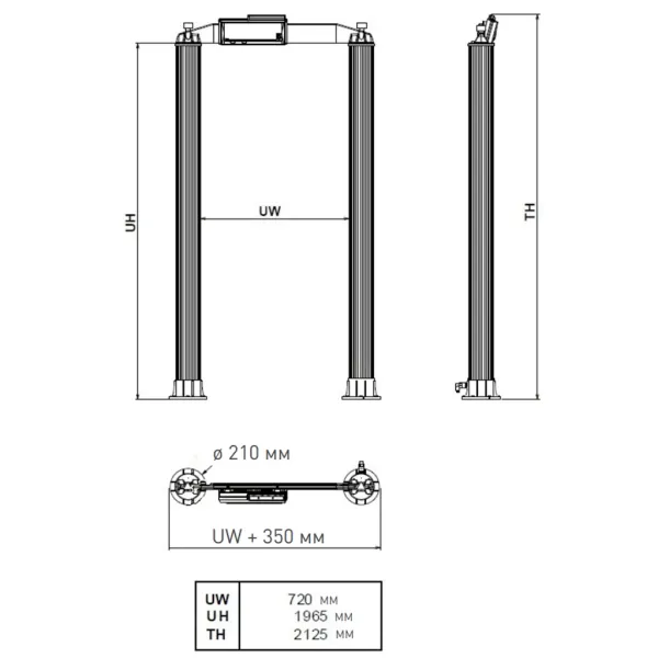 Металлодетектор Ceia HI-PE/CF Mobile (820 мм) арочный