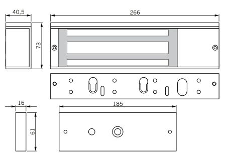 Электромагнитный замок dormakaba EM Comfort EMC 1200 ALH Электромагнитный замок dormakaba EM Comfort EMC 1200 ALH