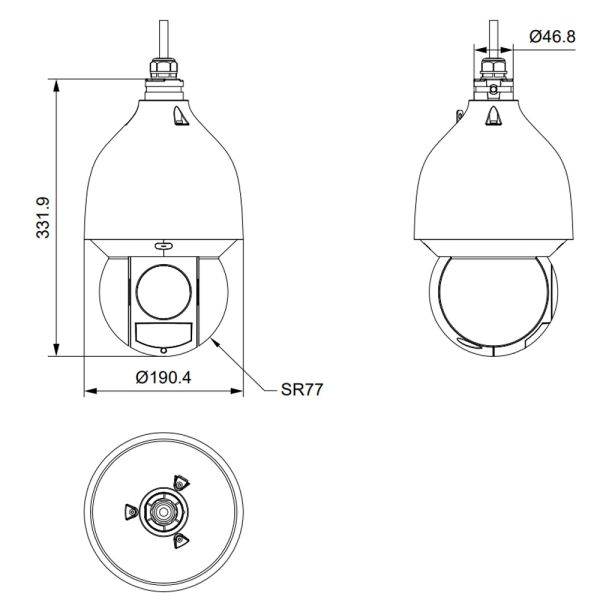 PTZ видеокамера 4Мп Dahua DH-SD5A425GA-HNR скоростная сетевая, с оптическим 25x увеличением и ИИ PTZ видеокамера 4Мп Dahua DH-SD5A425GA-HNR скоростная сетевая, с оптическим 25x увеличением и ИИ