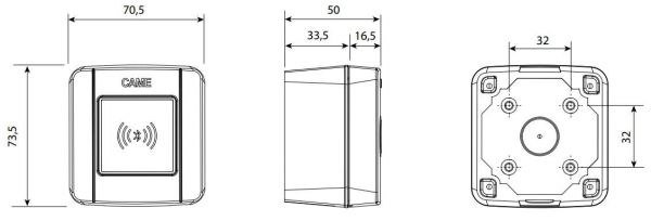Автономный считыватель Bluetooth Came SELB1SDG1 накладной, для 15 пользователей (806SL-0210)
