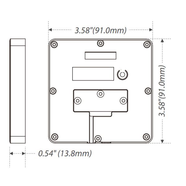 Биометрический считыватель ZKTeco KF1100 с распознаванием лиц Visible Light и карт EM marine