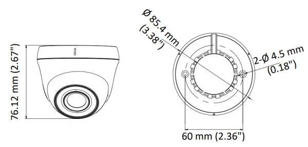 Купольная уличная 2Мп HD-TVI видеокамера HiWatch DS-T203S (6 мм)
