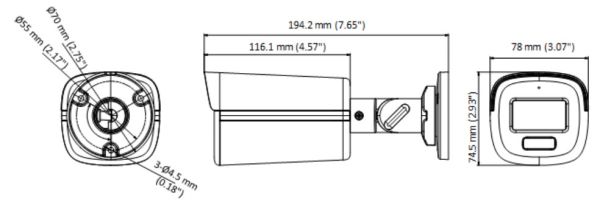 Уличная HD-TVI видеокамера 2Мп HikVision ColorVu DS-2CE12DF3T-FS (3.6 мм) с микрофоном (AoC)