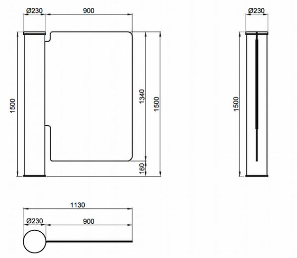 Турникет-калитка полноростовая моторизованная Came WING GL, створка 900 мм