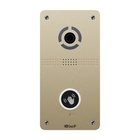 Вызывная панель бесконтактная Bas-IP AV-05FD Gold, врезная
