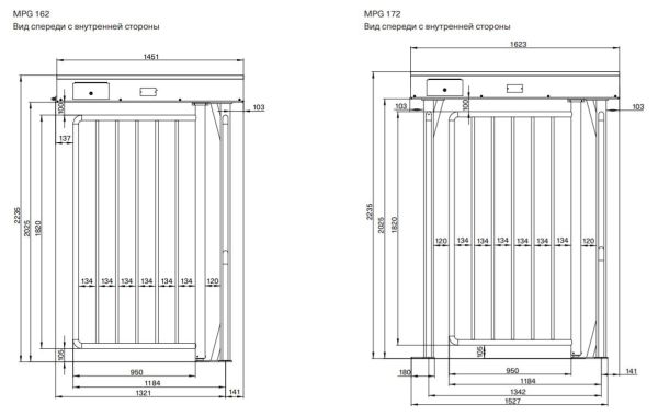 Моторизованная полноростовая калитка Magnetic MPG 172 (MPG172CA140), нерж. сталь, отдельностоящая