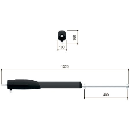 Привод 230 В линейный Came ATS30AGM для распашных ворот, самоблокирующийся, с концевыми выключателями, для створок до 3 м