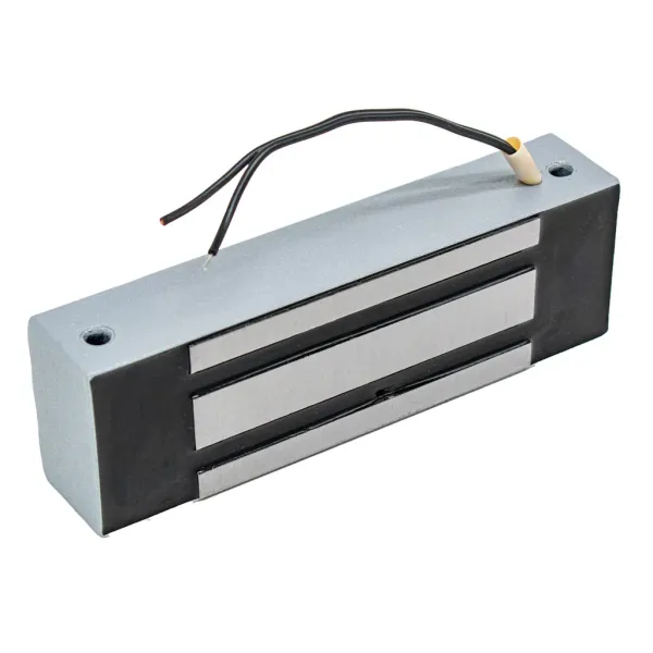 Электромагнитный замок AccordTec ML-300K с уголком, серебряный металлик