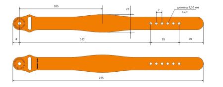 Силиконовый RFID-браслет Mifare DESFire EV1, 8k (жен./дет.)