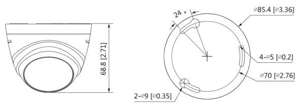 HD-CVI видеокамера 5Мп Dahua DH-HAC-T1A51P-0280B-S2 HD-CVI видеокамера 5Мп Dahua DH-HAC-T1A51P-0280B-S2