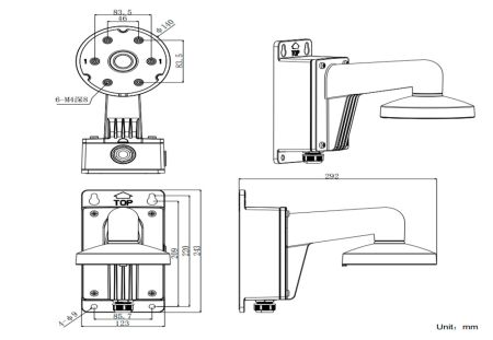Настенный кронштейн HikVision DS-1273ZJ-140B для купольных камер