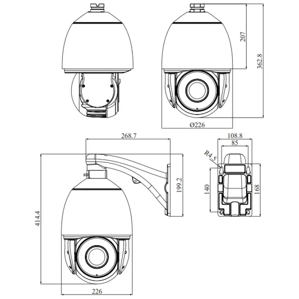 PTZ-видеокамера 4Мп RVi-2NCZ43530 (5.3-159)
