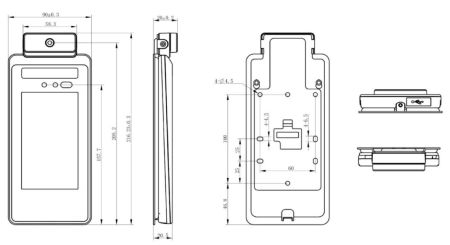 Биометрический терминал распознавания лиц и температуры тела Uface 5-Temp, настенный