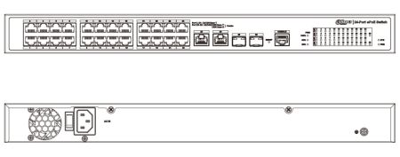 ePoE-коммутатор 24-портовый Dahua DH-LR2226-24ET-360, гигабитный, управляемый