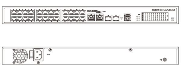 ePoE-коммутатор 24-портовый Dahua DH-LR2226-24ET-360, гигабитный, управляемый