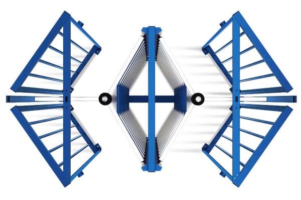 Турникет полноростовой двухпроходной PERCo-RTD-20.2 уличный с электромеханическим приводом