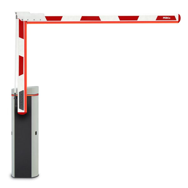 Шлагбаум автоматический PERCo GS04 со складной прямоугольной стрелой 3 м и встроенной системой обогрева