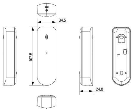 Беспроводной извещатель разбития стекла Dahua DHI-ARD512-W2(868) с микрофоном