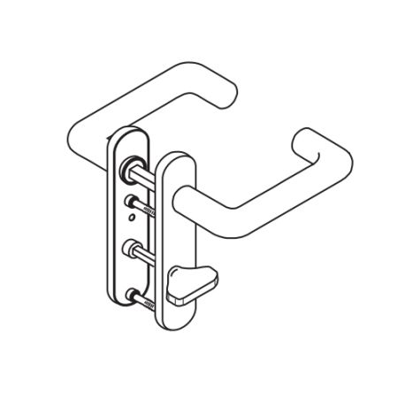 Комплект нажимных ручек dormakaba CORE 8100 / 7051WC Комплект нажимных ручек dormakaba CORE 8100 / 7051WC