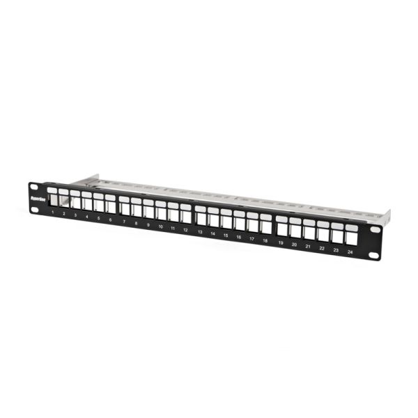 Патч-панель Hyperline PPBL3-19-24-SH-RM, 19", 24 порта, Flat Type, 1U