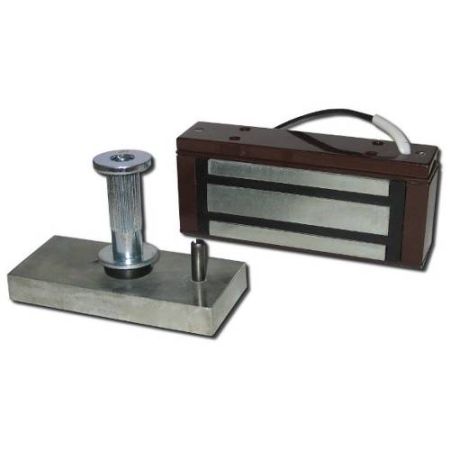 Электромагнитный замок Олевс М1-150, с планкой, коричневый