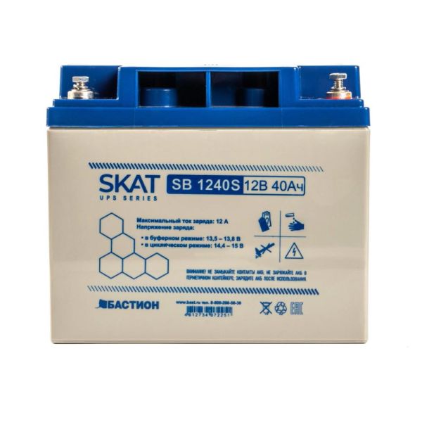 Аккумулятор герметичный свинцово-кислотный SKAT SB 1240S