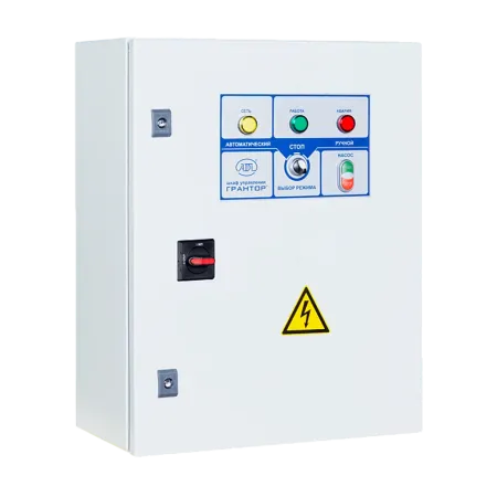 Шкаф управления Грантор АЭП40-001-54П-11А с релейным регулированием, 3х380, 1 насос, плавный пуск, 1 ввод питания