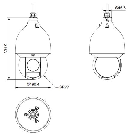 PTZ видеокамера 4Мп Dahua DH-SD5A432GB-HNR скоростная сетевая, с оптическим 32x увеличением и ИИ