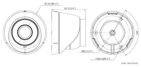 Уличная IP-камера 6Мп HiWatch DS-I653M(B) (2.8 мм) с микрофоном