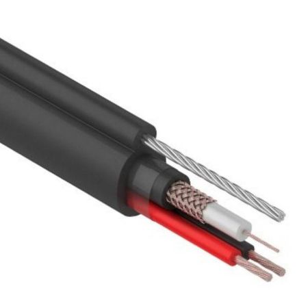 Кабель комбинированный Rexant КВК-П-2+2x0,75 мм (Cu/Cu) с тросом