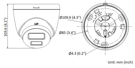 Уличная купольная IP-камера 4Мп HiWatch DS-I453L(C) (4 мм) с технологией ColorVu