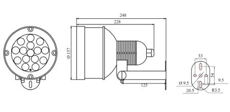 ИК-подсветка RVi-1IRL-8M уличная, 120 м