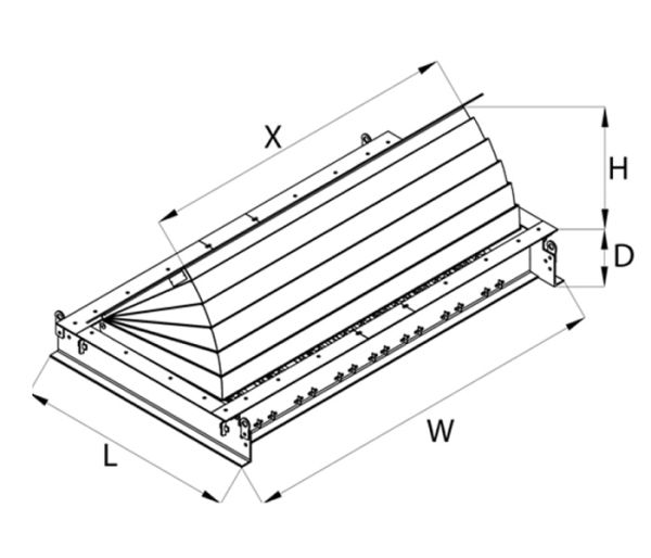 Блокиратор дорожный гидравлический RRB 900 SHALLOW (RRB-10P90-SHLW), длина 1000 мм
