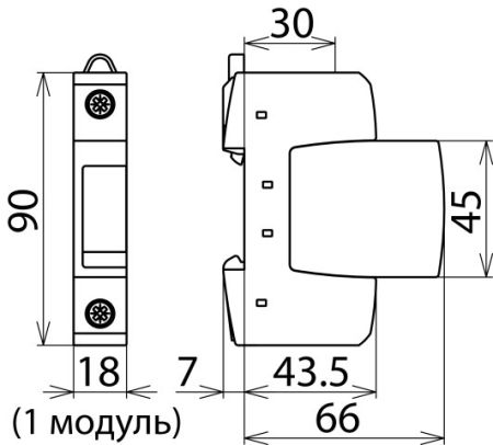 Ограничитель перенапряжения Dehn+Sohne DG S 275 1P (класс II) 40кА 275В 952070