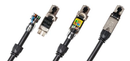 Коннектор RJ45/8P8C ЛЮ-КНР-45.Ф6A.Би, самозажимной, Кат.6a (Класс Ea), полный экран