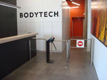 Турникет-трипод PERCo-TTR-04.1R из окрашенной стали, светло-бежевый (с планками)