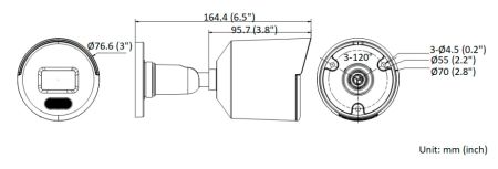 Уличная IP-камера 4Мп HiWatch DS-I450L(C) (4 мм) с технологией ColorVu