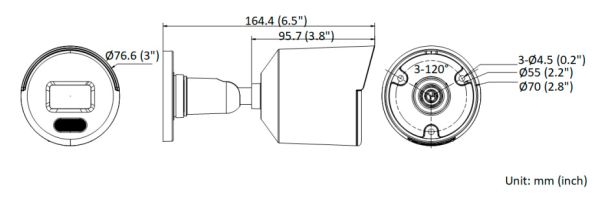 Уличная IP-камера 4Мп HiWatch DS-I450L(C) (4 мм) с технологией ColorVu Уличная IP-камера 4Мп HiWatch DS-I450L(C) (4 мм) с технологией ColorVu