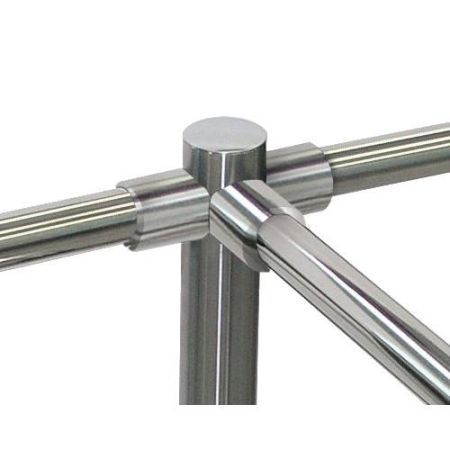 Патрубок прямой хромированный PERCo BH02 0-10 для крепления поручней (в комплекте с крепежом)