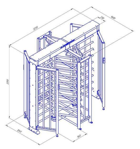 Турникет полноростовой двухпроходной Ростов-Дон ПР2/4М2