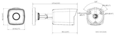 Уличная IP-камера 4Мп HiWatch DS-I450M (4 мм) с микрофоном