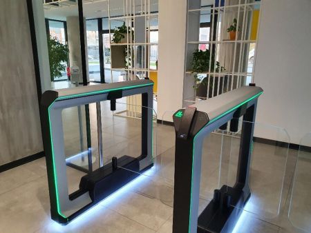 Распашной двухпроходной турникет Magnetic mWing с закаленными створками 600 мм