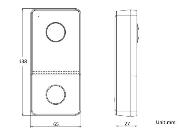 Вызывная панель 2Мп видеодомофона HiWatch VDP-D2201(B) с поддержкой PoE