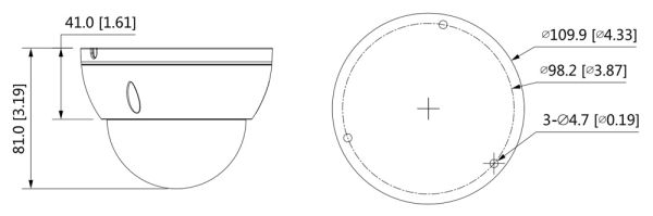 IP-видеокамера 2Мп Dahua DH-IPC-HDBW1230EP-0360B-S5 с ИК-подсветкой до 30м