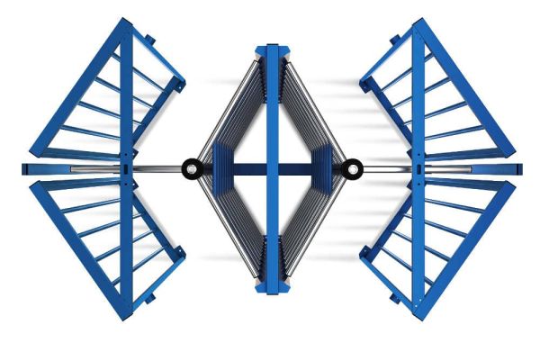 Турникет полноростовой двухпроходной PERCo-RTD-20.2S уличный с электромеханическим приводом