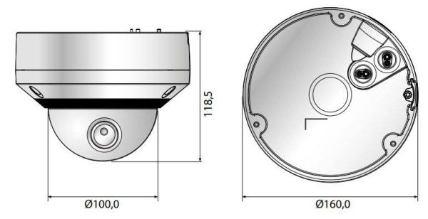 Антивандальная сетевая IP-видеокамера 2Мп Wisenet XNV-6080 (2.8-12мм)