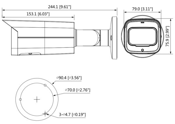 IP-видеокамера уличная 2Мп Dahua DH-IPC-HFW5241TP-ASE-0600B-S3 с искусственным интеллектом