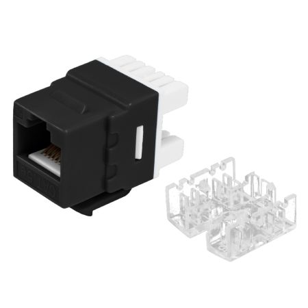 Модуль коммутационный ЛЮ-МКС-6.8К19, тип Keystone 180°, UTP, кат.6, черный